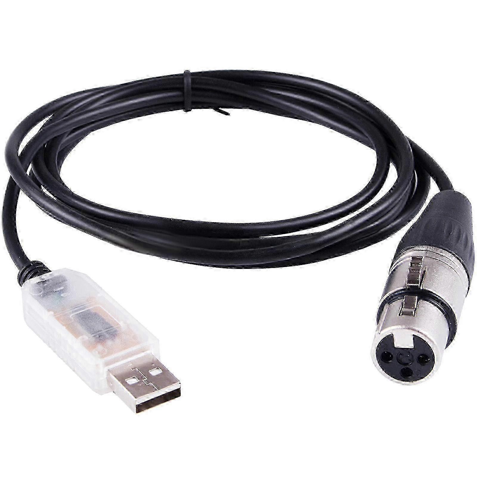 2026 USB to DMX Interface Adapter Cable Stage Light DMX512 PC Controller Dimmer DMX-FFY
