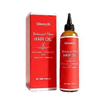 Olive Hair Oil with Mint Extract  Moisturizing & Nourishing Treatment for Smooth, Frizz-Free Hair