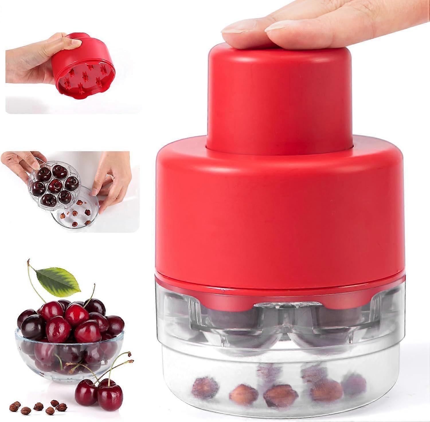 7-in-1 Cherry Pitter - Portable - Handleless - For Kitchen, Picnic