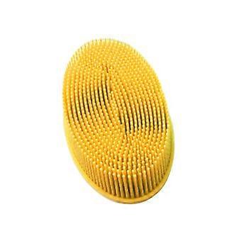 Silicone Shower Brush Body Scrubber Food Grade Soft Massage Brush for Gentle Cleaning Yellow