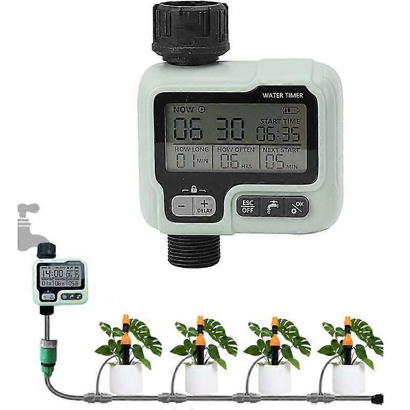 HCT-322 Programmable Manual/Auto Irrigation Timer, Battery Not Included