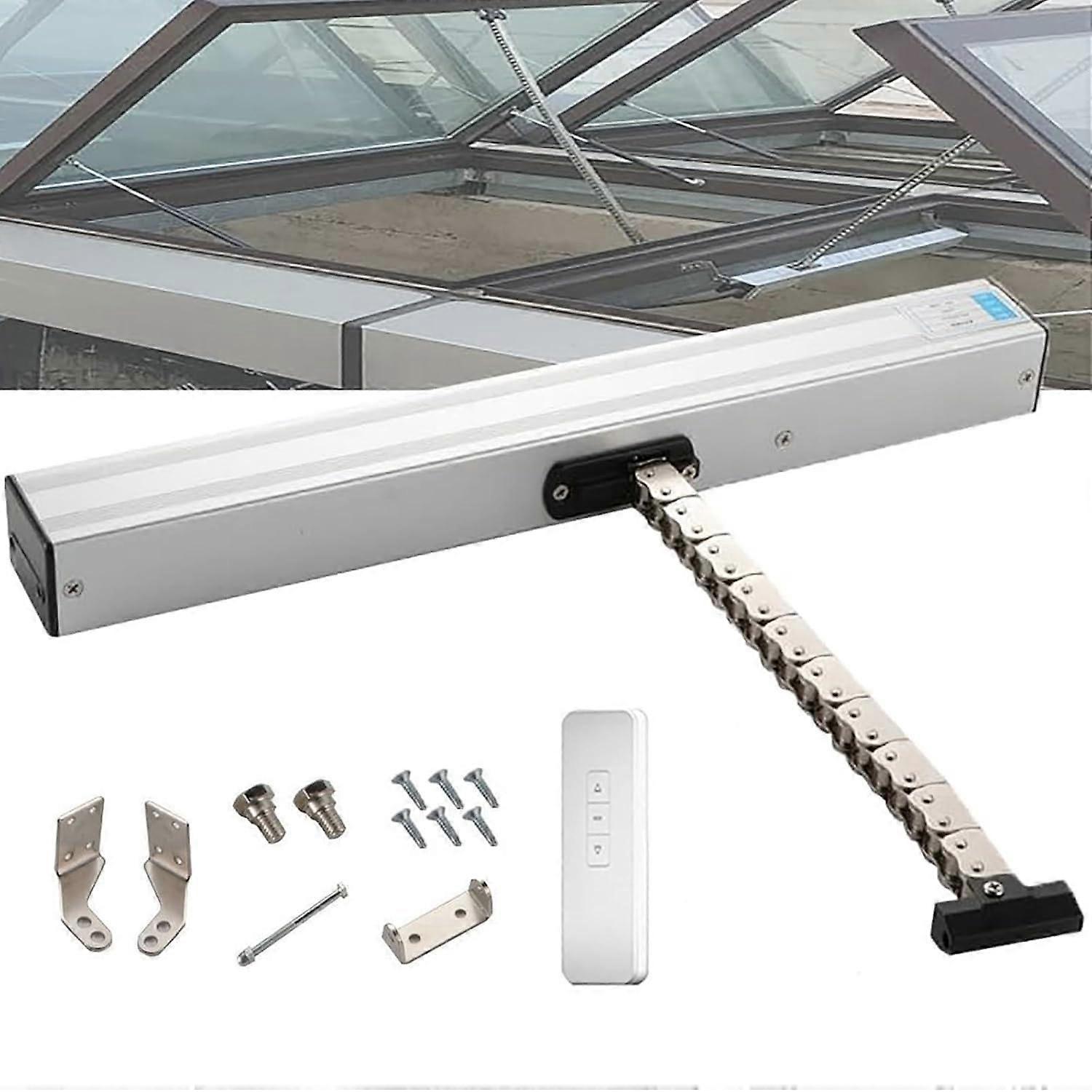 Electric Window Opener 700mm with Remote Control, Quiet DoubleLayer Chain, Automatic Ventilation System