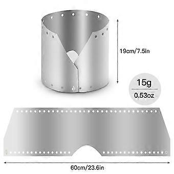 1pcs Outdoor Camping Stove Wind Shield Titanium Wind Shield With Storage Bag For Outdoor Camping Cookware Accessories  Portable Cooking Stoves