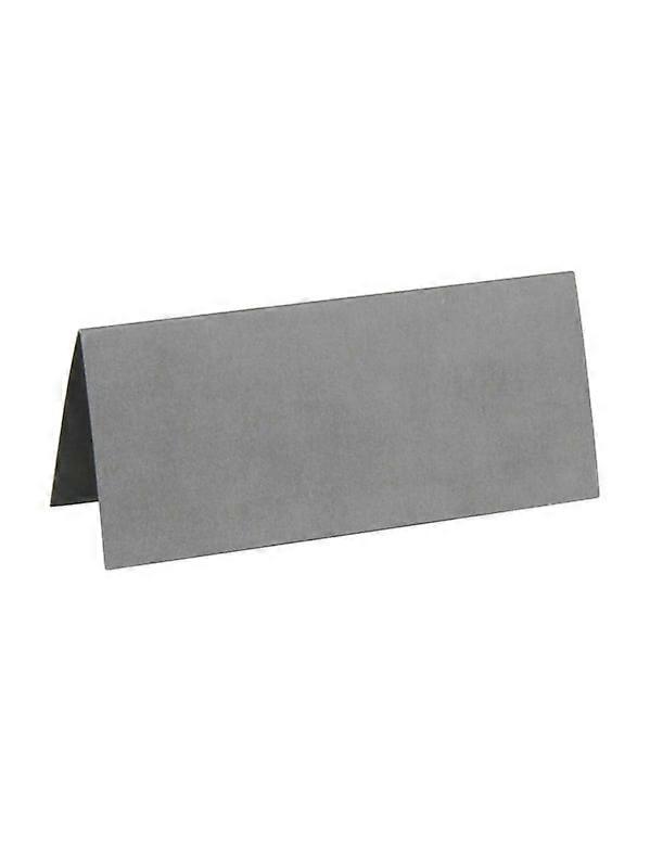 10 silver rectangular place cards 3 x 7 cm