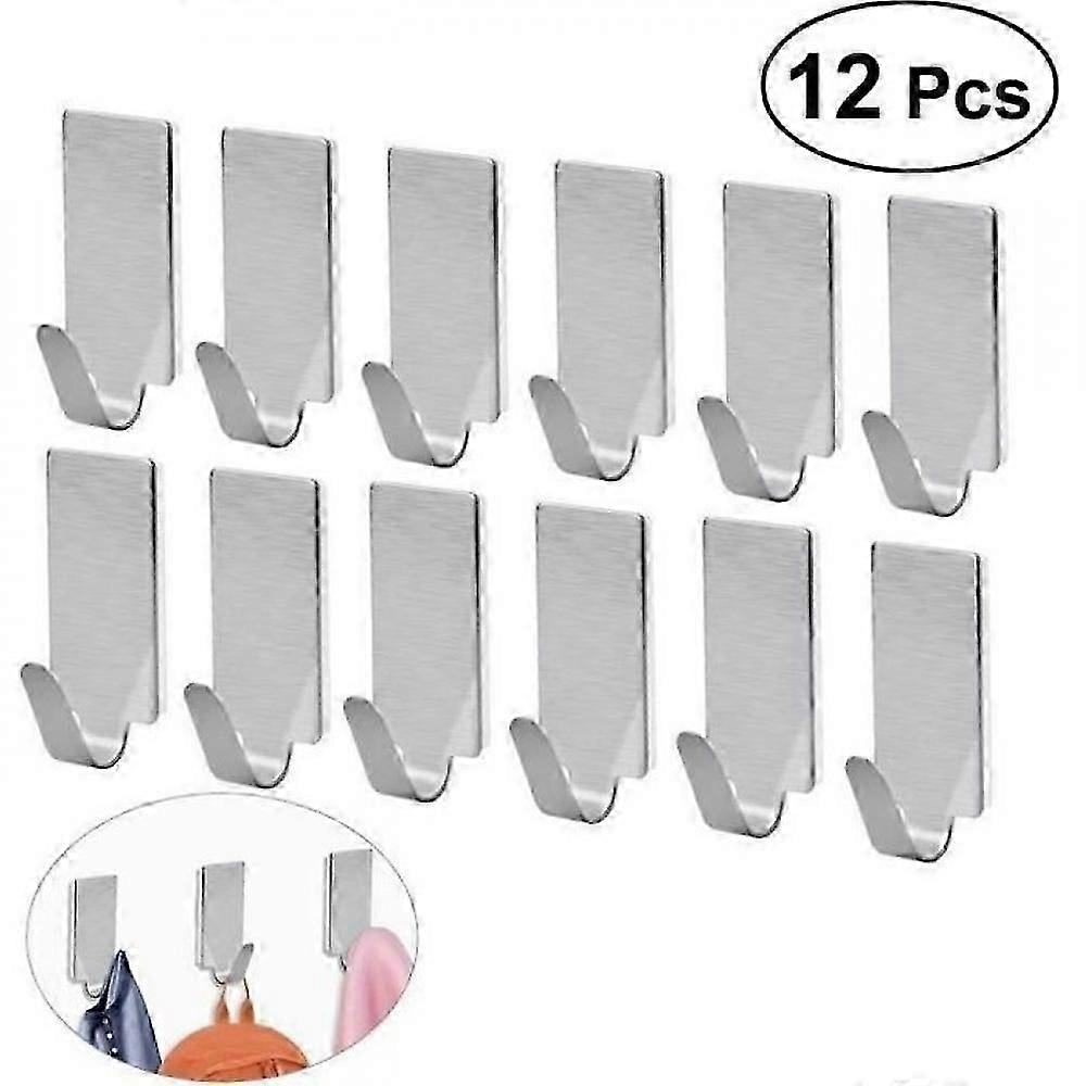 Wall hook set, compatible with kitchen or bathroom, self-adhesive