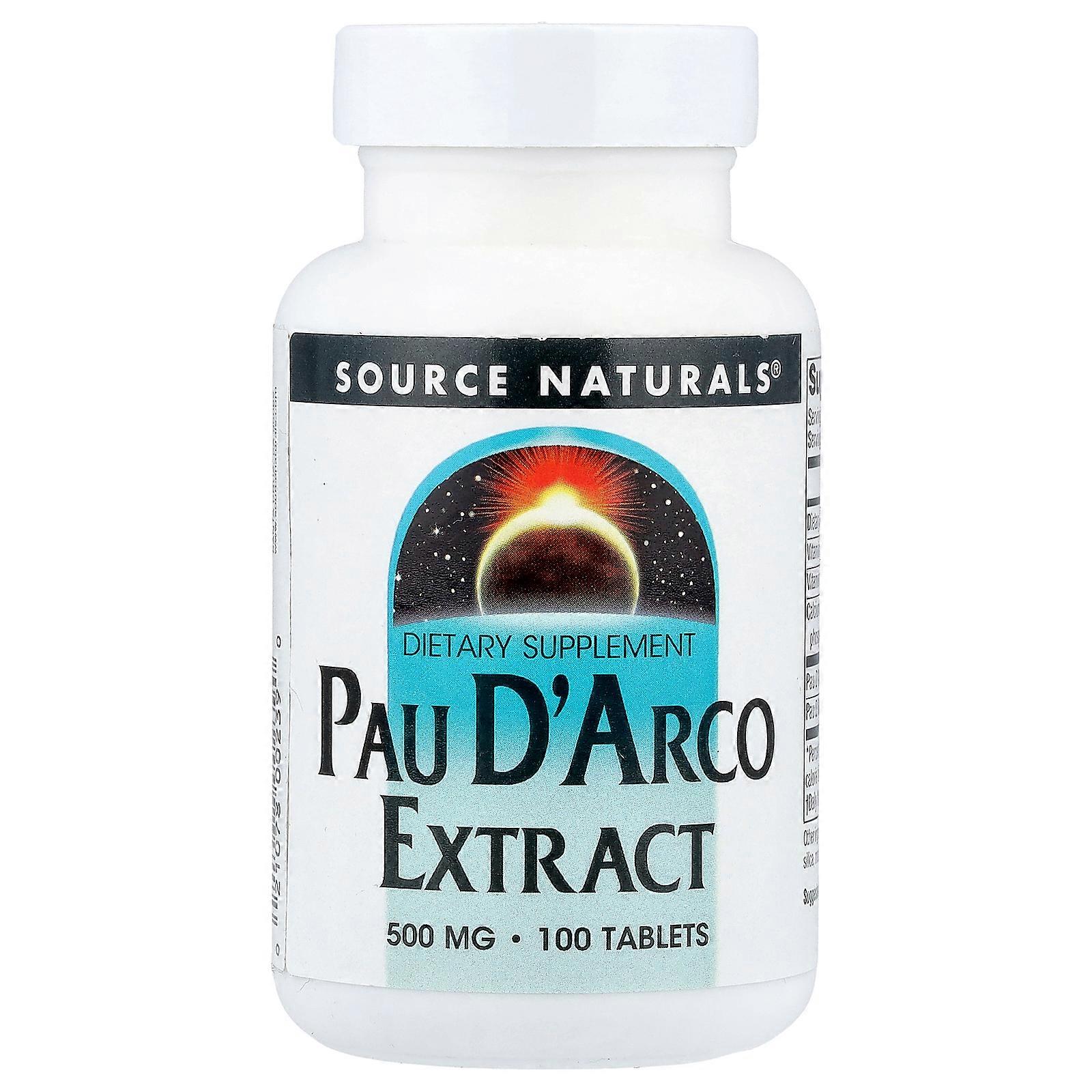 2 x Source Naturals, Pau D'Arco Extract, 100 Tablets