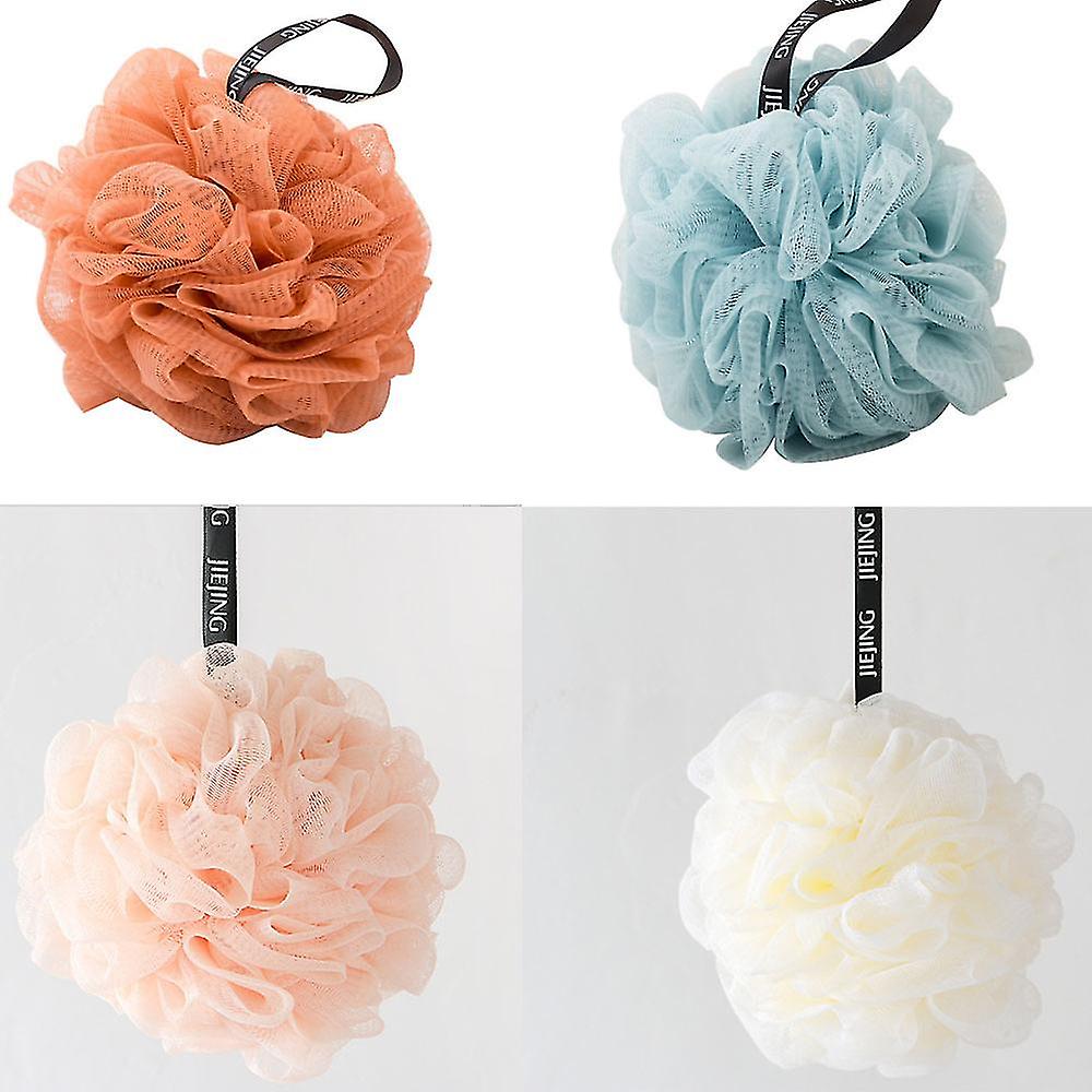 4 Pack Bath Sponge Shower Loofahs Ball Mesh Bulk Puffs 60g