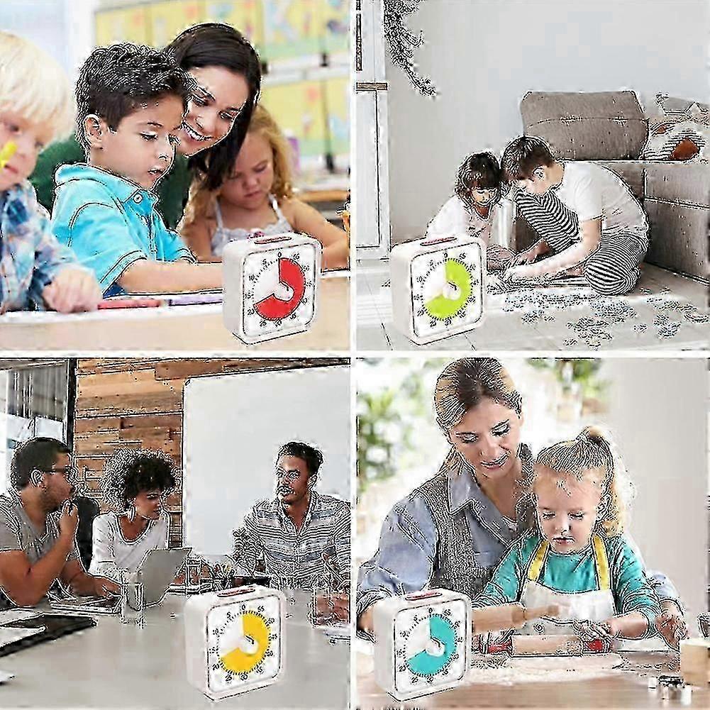 60-Minute Visual Silent Pomodoro Timer compatible with Kitchen Time Management