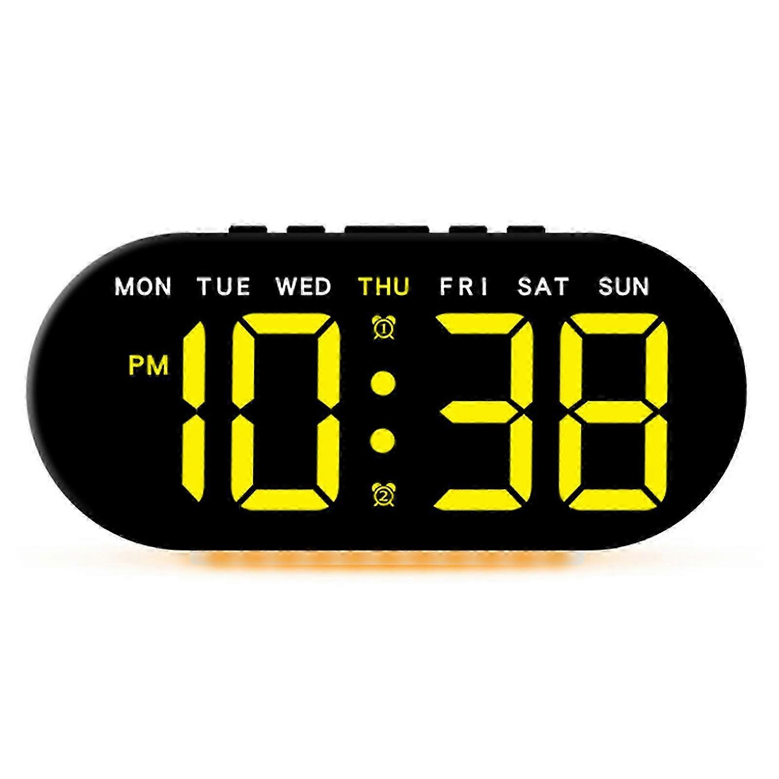 Precise Table Clock Multipurpose With Date And Time Temperature Display compatible with Any Room Bedside Clock with Base Night Light