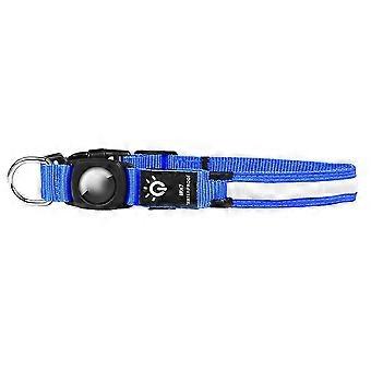 Adjustable Water-Resistant Reflective Dog Collar with Airtag Holder