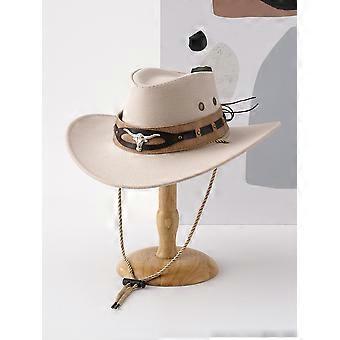Uusi länsimainen cowboyhattu miehille ja naisille, monipuolinen häränpäähattu, iso räystäshattu, eurooppalainen ja amerikkalainen jazz-tiibetiläinen silinterihattu