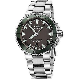 R. oris aquis Datum 43mm e/gr b/ve Automatische Analog Man Uhr mit Or73376534157MB Edelstahl Armband