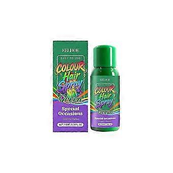 Temporäre Haarfärbespray, leuchtendes Grün, leicht auswaschbar, 100 ml, pflegende Haarfärbeformel.