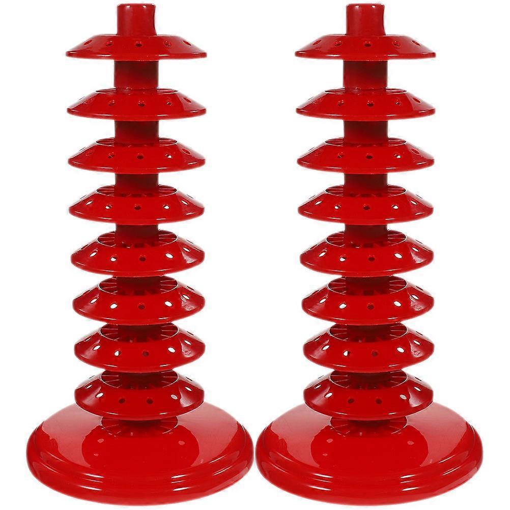 Red PP Desktop Lollipop Holder Set