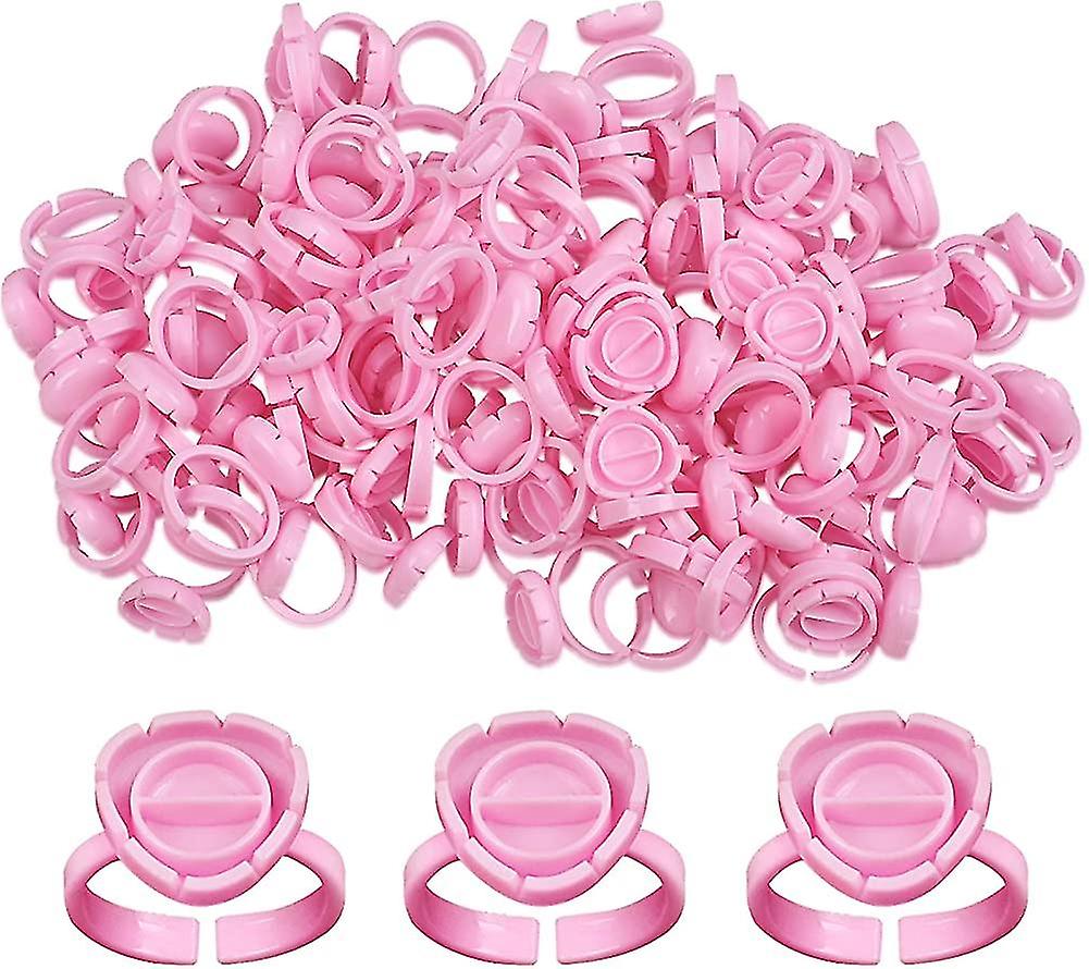 100 Pcs Lash Glue Holder Glue Ring Cups Lash Extension Volume Lashes Quick Gift