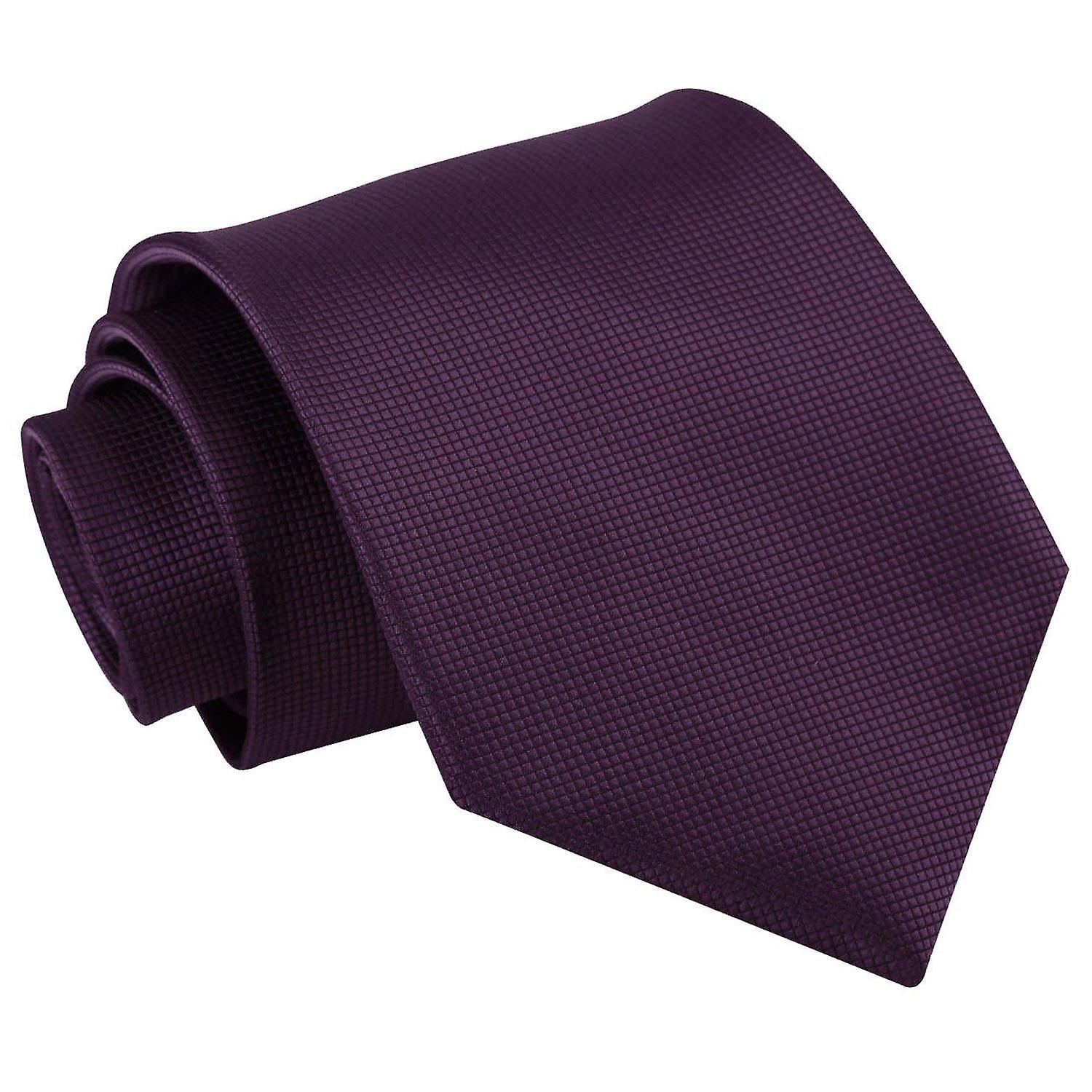 Cadbury Purple Solid Check Tie