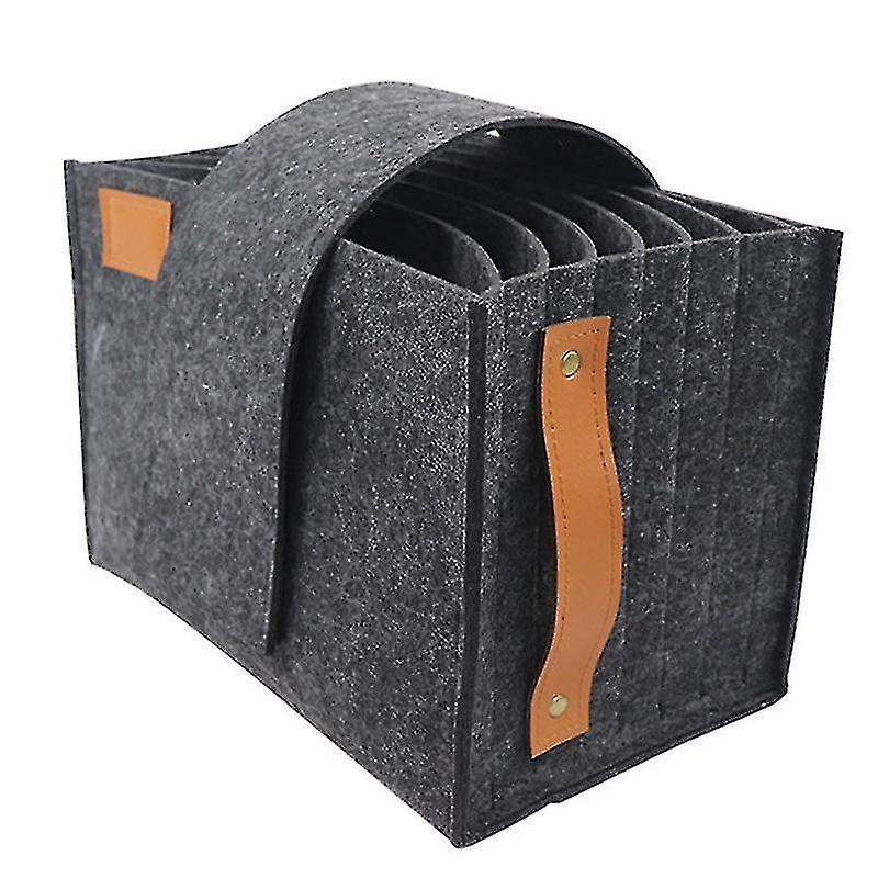Foldable Bowl Plates Holder Portable Multipurpose Felt Tableware Storage Bag compatible Home Kitchen-D