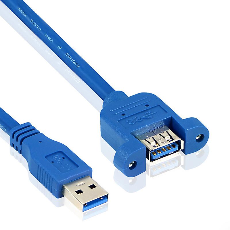 USB3.0 Extension Cable Male to Female with Screw Mount Connector for PC Hard Disk