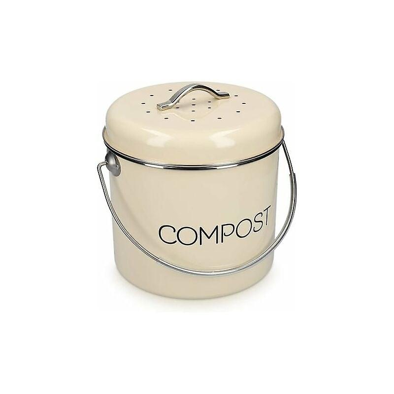 Stainless Steel Compost Bin Kitchen Compost Bin Charcoal Filter Included