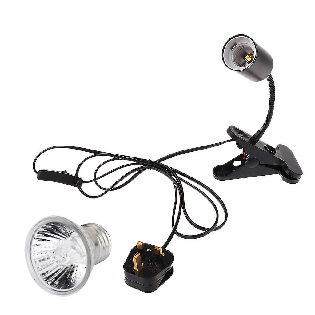 E27 Base Reptile Lamp Turtle Lizard Basking Light Halogen Bulb UK Plug 100W