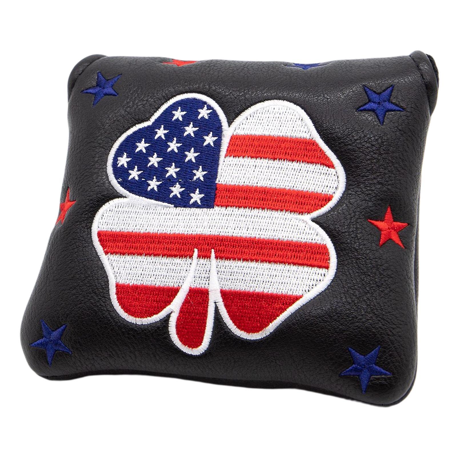 Golf Putter Head Cover PU Leather Magnetic Closure Headcover Protector Case