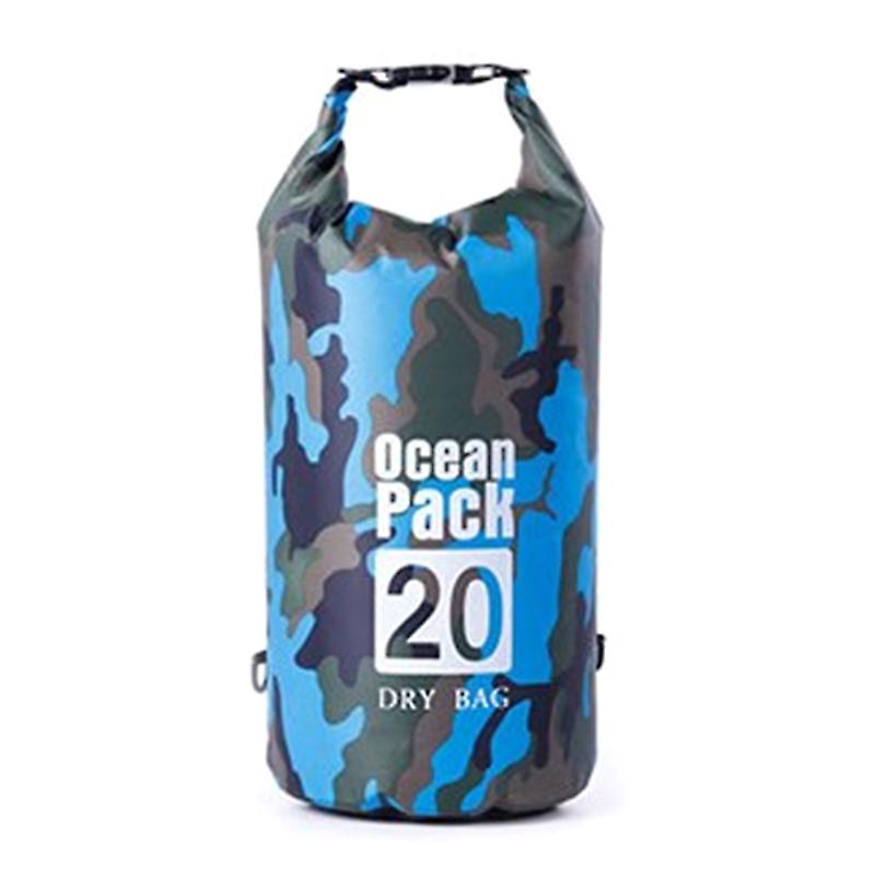 Unbrand Borsa asciutta Borsa di stoccaggio Outdoor impermeabile Mobile Shoulder Sling Bag 5l20l Camping BLU 20L