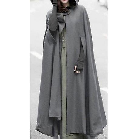 Open Front  Cape Cloak Poncho Hooded/