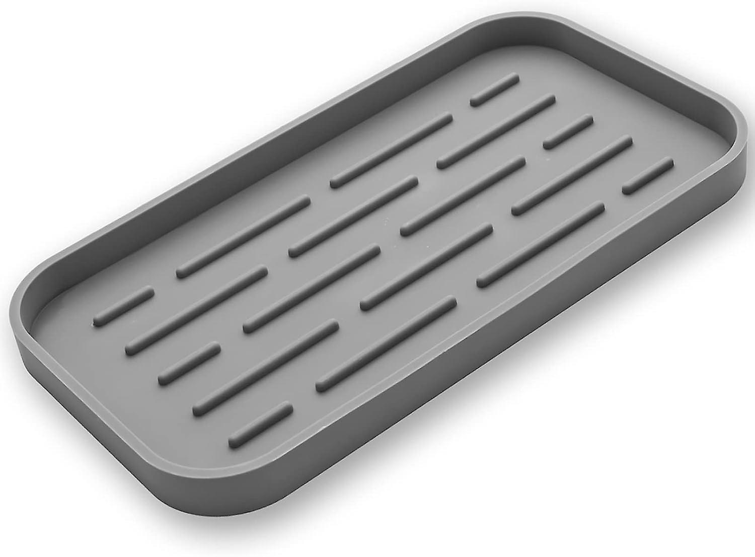 Silicone Kitchen Sink Storage Tray for Multiple Kitchen Sponge Holders