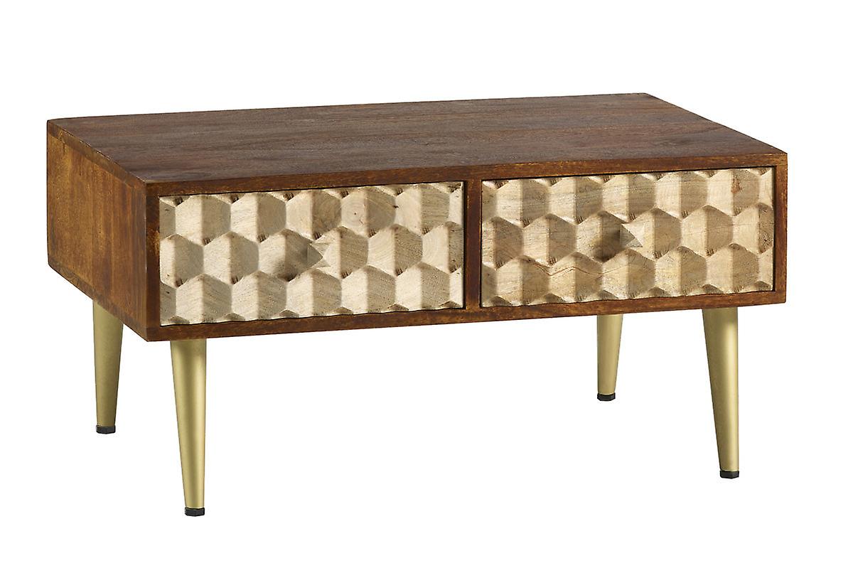 Celis Retro Coffee Table With 2 Drawers