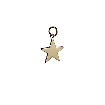 9ct Gold 15mm Star Pendant or Charm