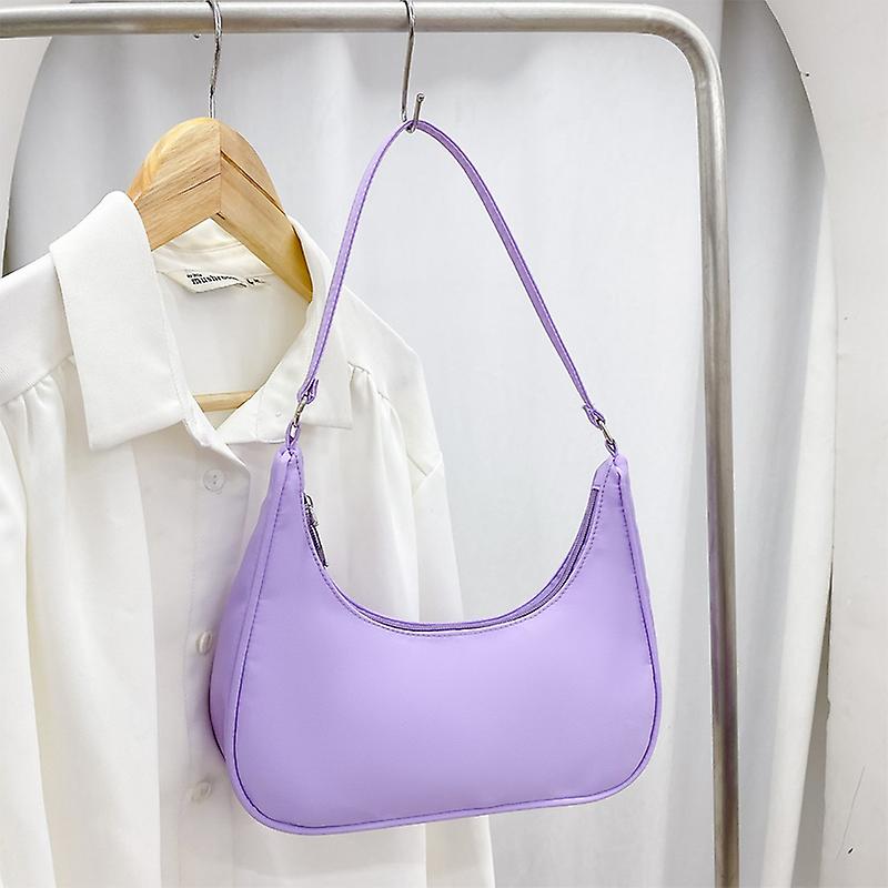 Fashion Simplicity Solid Color Shoulder Bag Women Underarm Bag Ladies Top-Handle Clutches Handbag Pouch