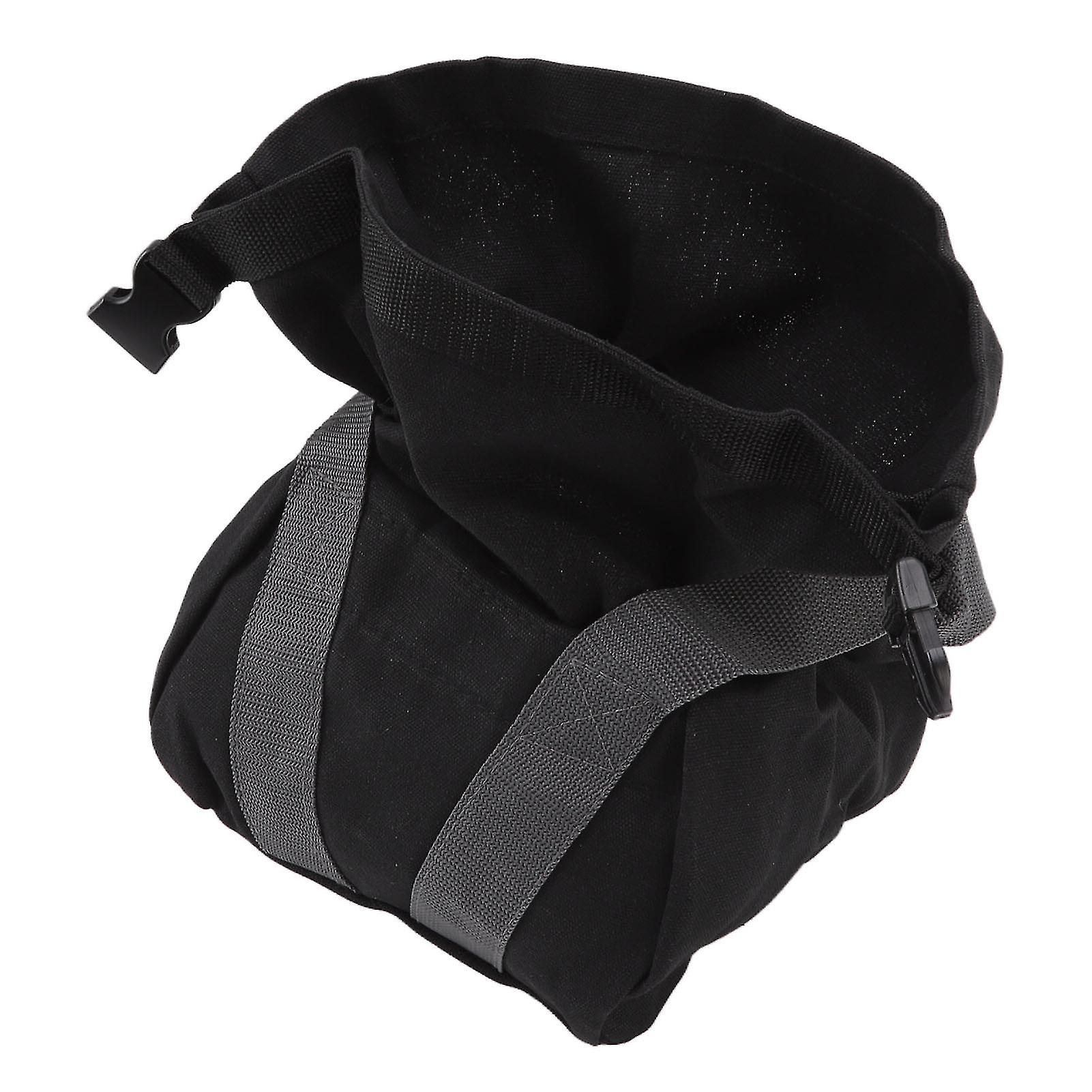 Workout Sandbag 12oz Canvas Black with Ergonomic Handle, 230g