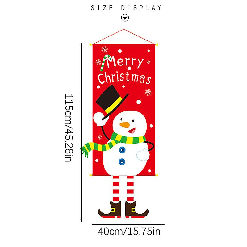 2023 Christmas Door Decoration Merry Christmas Banner Decor for Home Hanging Christmas Ornament Navidad Happy New Year Gift