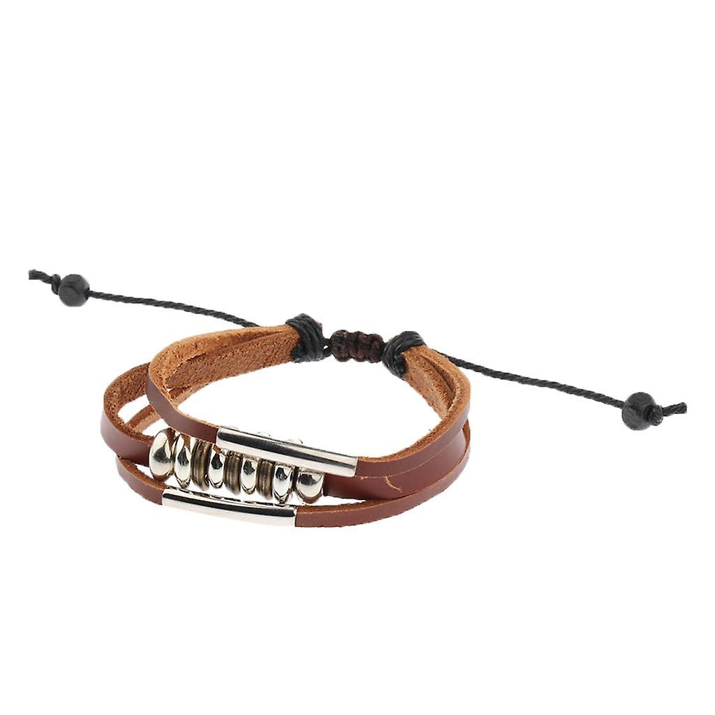 Couples simple circle rope multi-layer bracelet can adjust the length