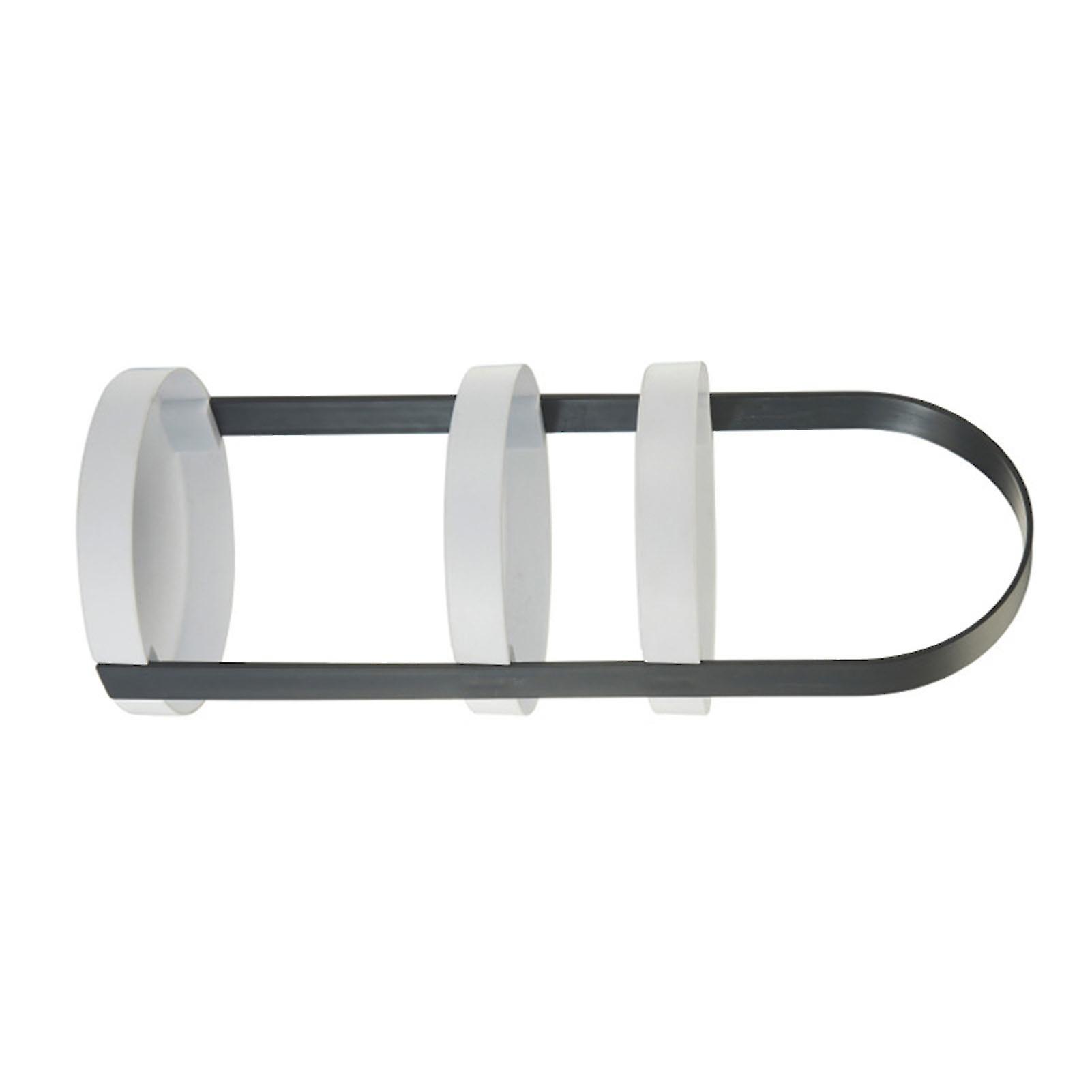 3 Layers Round Storage Rack Integral Handle 3 Layer Storage Round Stand for Bathroom Grey