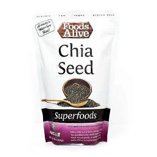 Foods Alive Organic Chia Seeds, 16 Oz (Pack of 3)