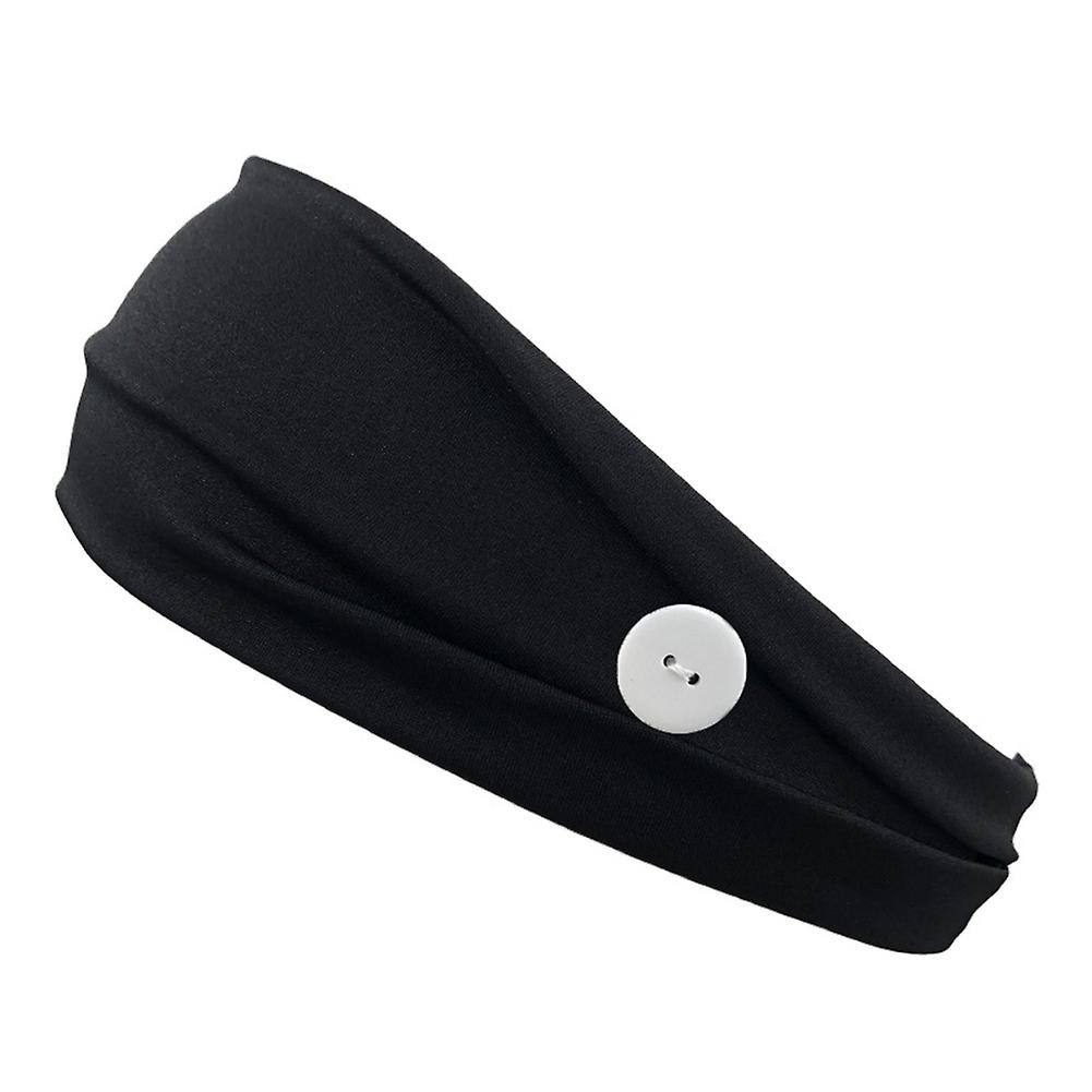 Women Elastic Sweat Absorbing Button Headband Ear Protector for Facial Shield