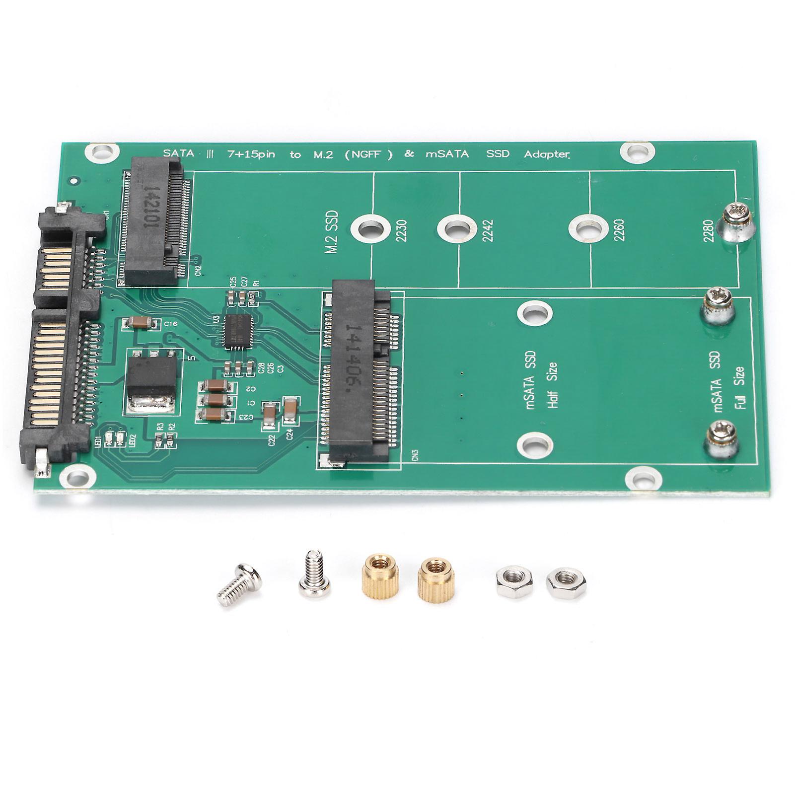 M.2 NGFF to SATA Adapter Stable Convenient Durable Sturdy MSATA SSD to SATA Converter