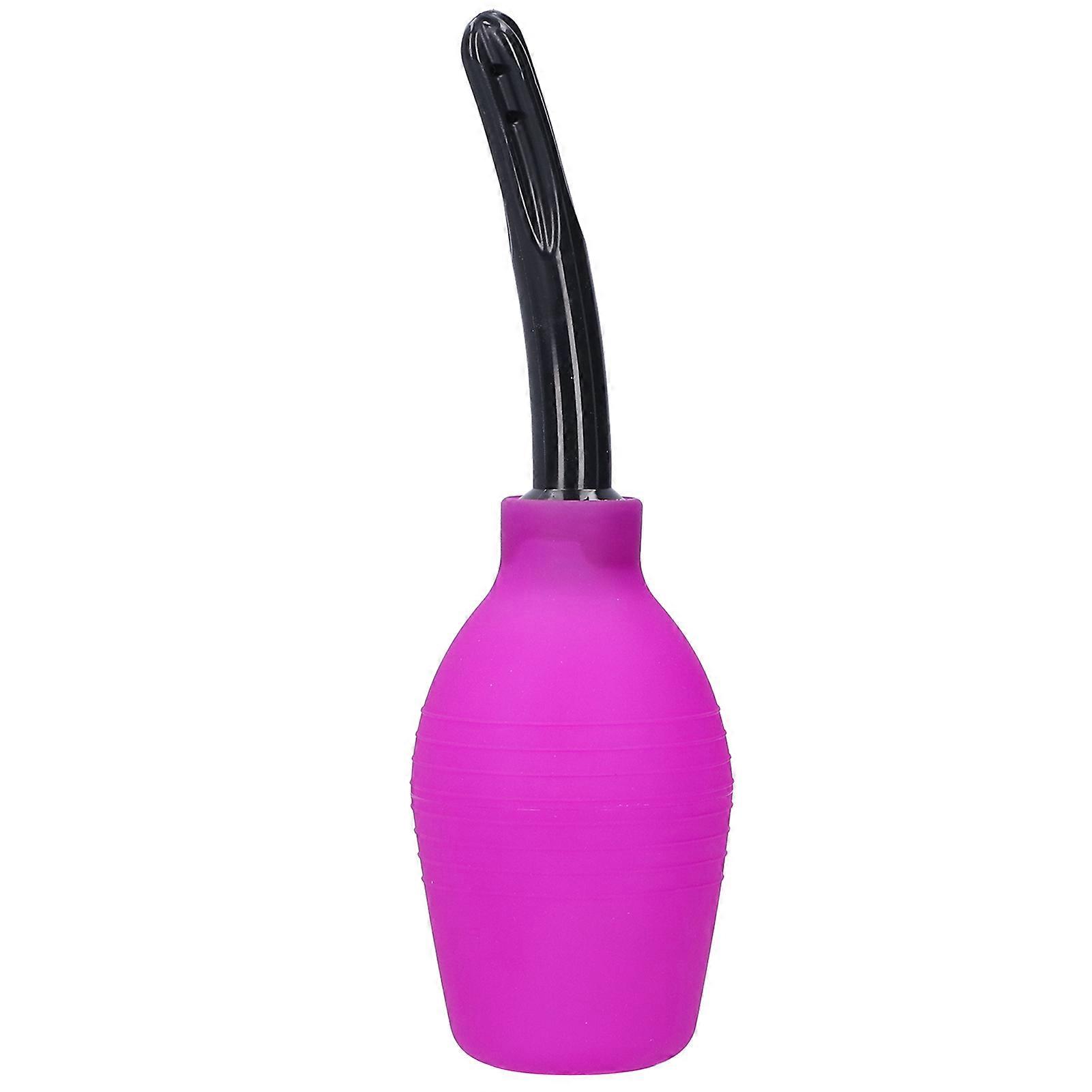 310 مللي دوش مهبلي شرجي دش سيليكون حقنة شرجية لمبة منظف حقنة شرجية مرنة أرجواني