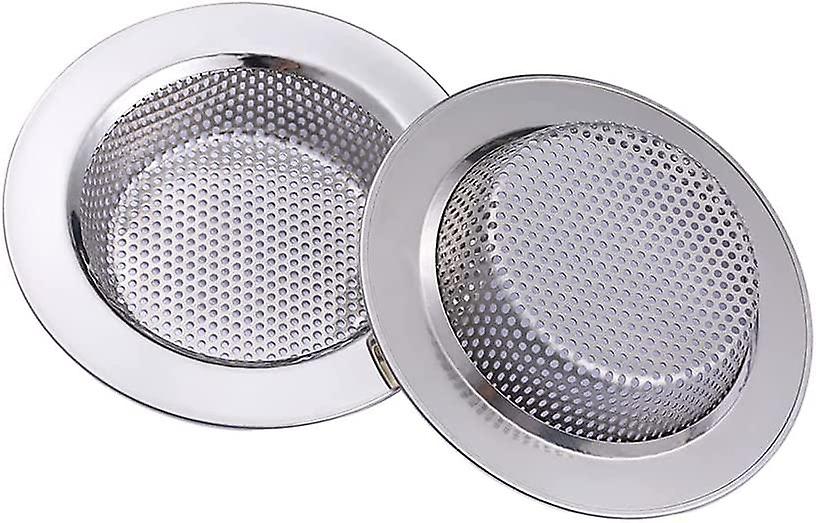 2 Stück Spülbeckensieb, Edelstahlspülbeckensieb, Metallbadspüle Siebfilter für Bad