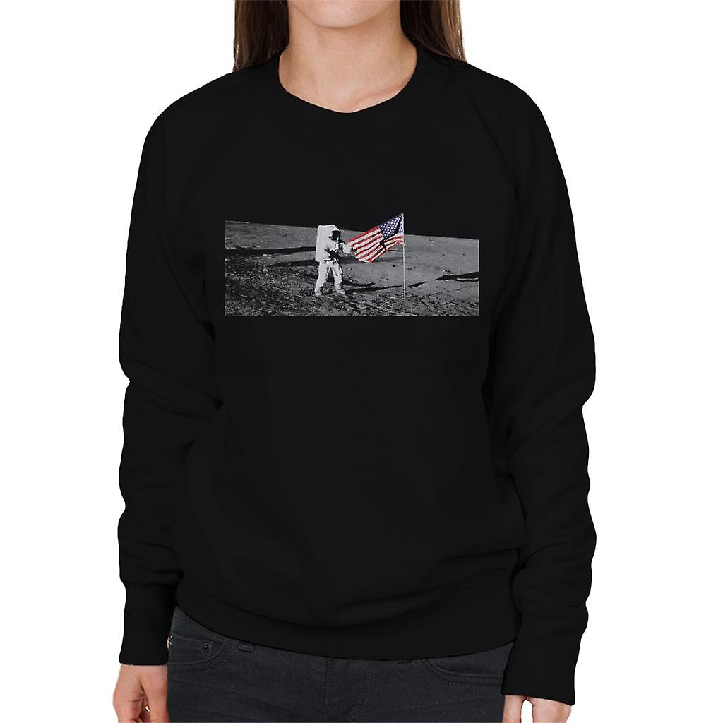 NASA Moon Landing Flag Women's Sweatshirt
