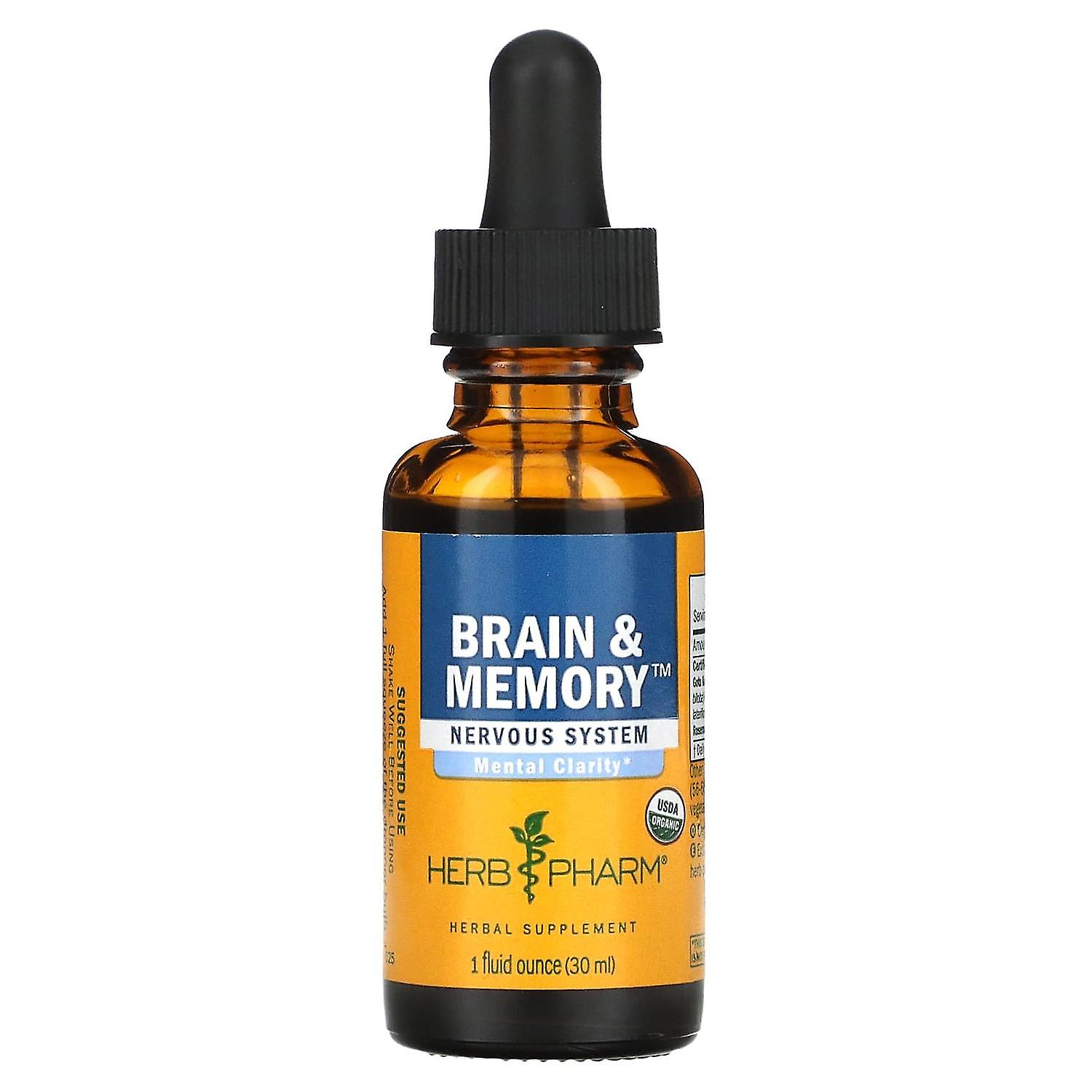 Herb Pharm, Brain & Memory, Nervous System, 1 fl oz (30 ml)