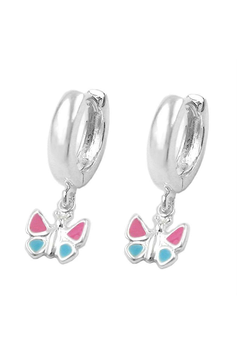 Hoop Earrings Butterfly Silver 925 - Gl91330