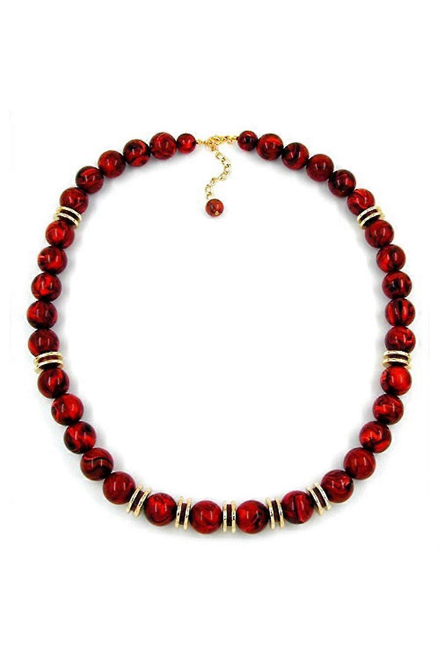 Necklace Beads 16mm Red Marbled - Gl06797