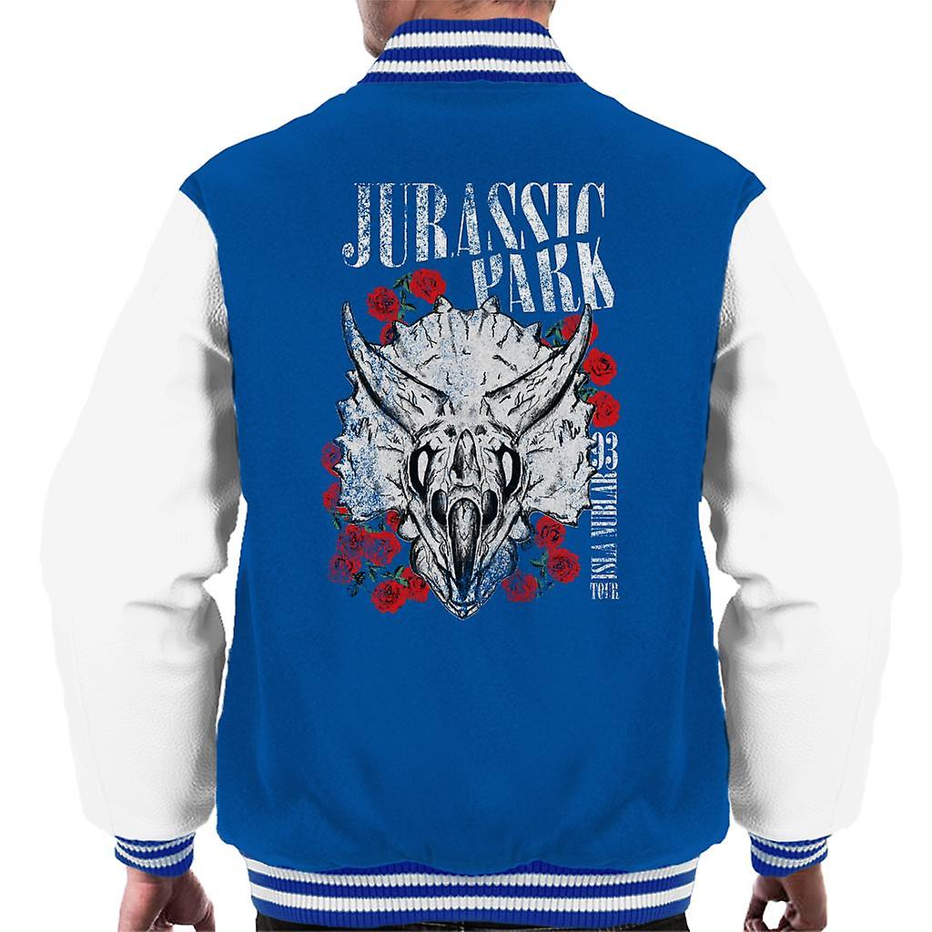 Jurassic Park Triceratops Roses Men's Varsity Jacket