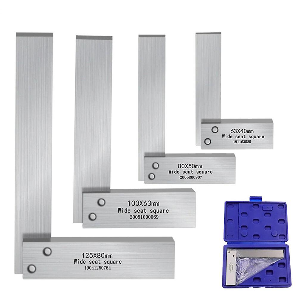 90-Degree L-shaped Square Ruler With Ground Seat - Hardened Steel Angle Ruler