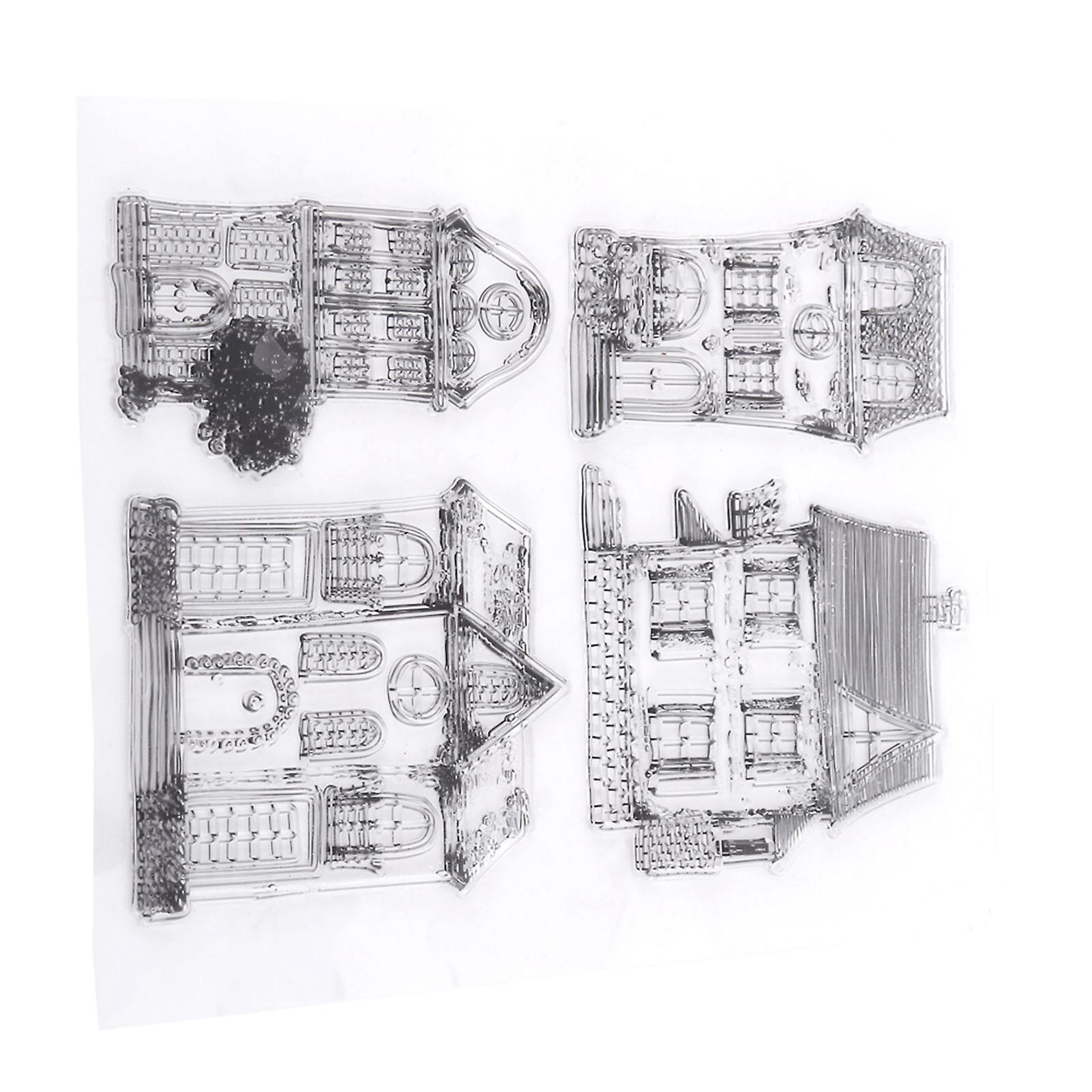 Scrapbook Photo Cards Rubber Stamp Clear Transparent Stamps House