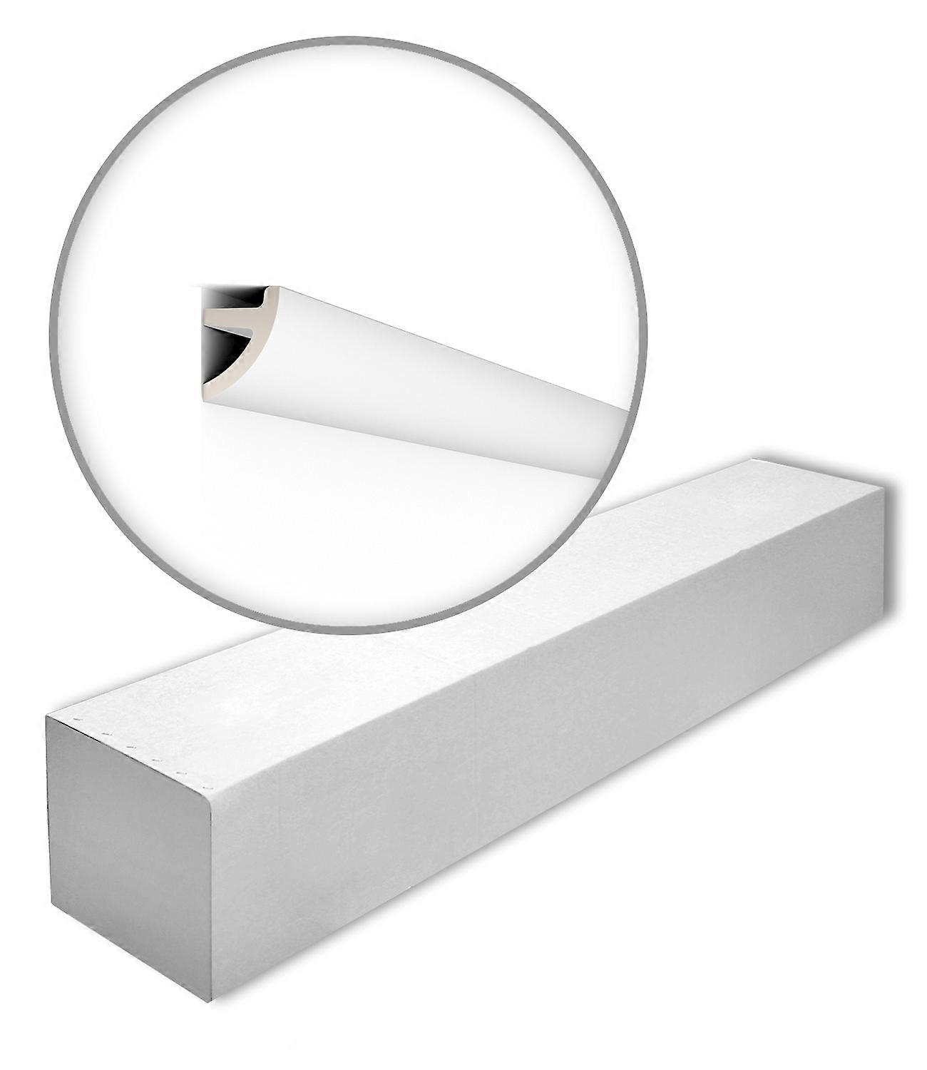 NMC 24 x Cornice moulding IL1-box 48 meter ARSTYL Rigid polyurethane foam 200 cm white pre-primed appropriate for indirect lighting