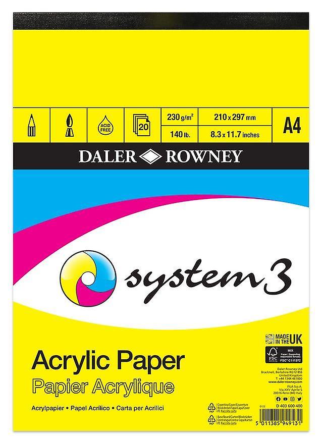 Daler Rowney System 3 Acrylic Pad, A4