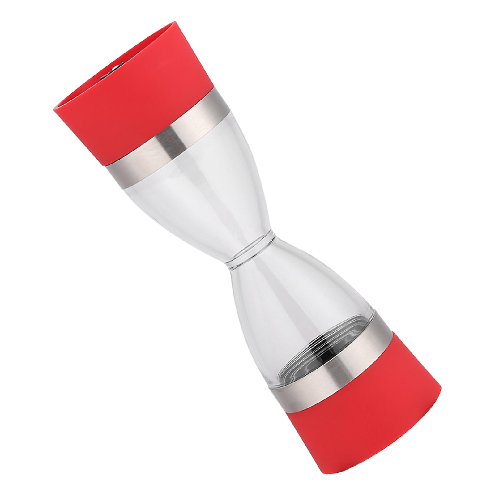 2-in-1 Red Manual Salt & Pepper Grinder, Adjustable 18x6cm